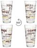 MamboCat Latte-Macchiato-Glas 12x Candy Latte Macchiato Gläser 380ml Schrift-Dekor stapelbar, Glas Bild 4