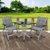 Beautissu 4er Set Niederlehner Auflage HighLux NL 105 x 50 x 7 cm Hellgrau Bild 2
