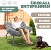 KESSER® Schaukelstuhl für drinnen & draußen ergonomischer Schaukelsessel | maximale Belastung von 120kg Relaxsessel mit Rutschfesten Füßen, Witterungsbeständig | Ideal für Balkon, Garten & Wohnzimmer Grau, XXL Chillexer Bild 5