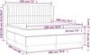 vidaXL Boxspringbett mit Matratze Dunkelbraun 180x200 cm Stoff 3128704 Bild 3