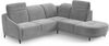CAVADORE Ecksofa Blue/Eckcouch im modernen Design, inklusiv Kopfteilverstellung und mattschwarzen Metallfüßen / 258 x 93 x 249 / Mikrofaser, Mittelgrau Bild 4
