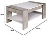 BAKAJI Rechteckiger Wohnzimmertisch, modernes Design, MDF-Holz + graue Schublade, Polycarbonat, Beton, weiß, 100 x 58 x 44 cm Bild 3