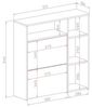 Dmora Moderner Schuhschrank mit 3 Türen, Eingangsschuhregal für 24 Paar Schuhe, Standardregale, Made in Italy, 91x27h94 cm, Farbe Anthrazit und Zement Bild 2