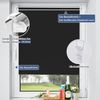 Verdunkelungsrollo Ohne Bohren - Klemmrollo für Fenster Schwarz B105 x H170cm-Stoffbreite 100cm Thermorollo Sichtschutz Sonnenschutz Fenster Rollo Innen Bild 5
