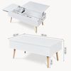 Couchtisch mit Stauraum Flesen 92x52x41 cm Weiß [en. casa] Bild 2