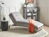 Chaiselongue Samtstoff hellgrau verstellbar LOIRET Bild 2
