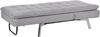 Chaiselongue Samtstoff hellgrau verstellbar LOIRET Bild 4