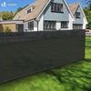 VOUNOT Zaunblende 1×20m, Sichtschutz Zaun 90 g/m² HDPE Schattiernetz, Windschutz UV-resistent Reißfest, mit Löcher und Kabelbinder, Anthrazit Bild 3