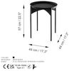 Couchtisch, 'SHB-002', 57 x 44 x 44, Schwarz Bild 2