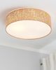 'Rena' Deckenleuchte Kupfer Stoffschirm rund flach ø45 cm Trommelform Moderne Deckenlampe Bild 2