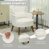HOMCOM Sessel Einzelsessel (Loungesessel, 1-St, Einzelsessel), für Schlafzimmer, Wohnzimmer, bis 120 kg, Cremeweiß Bild 5
