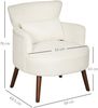 HOMCOM Sessel Einzelsessel (Loungesessel, 1-St, Einzelsessel), für Schlafzimmer, Wohnzimmer, bis 120 kg, Cremeweiß Bild 3
