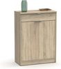 Muebles Pitarch | Eingangsschuhkipper mit Schublade und 4 verstellbaren Regalböden, Eiche Cambrian, 20 Paar Schuhe, 101 x 75 x 36 cm, Modell Berlin Bild 4