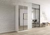 Rauch Möbel Alabama, Kleiderschrank, Garderobenschrank, 2-türig, Spiegel, Zubehör Basic, 1 Kleiderstange, 2 Einlegeböden, Farbe Weiß, Griff Grau metallic, 91 x 229 x 54 cm Bild 2