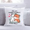 GRAVURZEILE Zierkissen mit Spruch - Fühl dich geknuddelt und Gedrückt! Ganz Doll - Geschenk -, starke Farben ohne verblassen, Maschinenwäsche geeignet - mit Füllung Bild 2