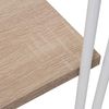 DRW Eingangstisch mit Ablage aus Holz und Metall, 120 x 40 x 91 cm, Regal 106 x 28 x 1,8 cm, Eiche und Weiß, 120 x 40 x 91 cm, balda 106 x 28 x 1,8 cm Bild 2