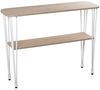 DRW Eingangstisch mit Ablage aus Holz und Metall, 120 x 40 x 91 cm, Regal 106 x 28 x 1,8 cm, Eiche und Weiß, 120 x 40 x 91 cm, balda 106 x 28 x 1,8 cm Bild 1