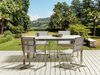 Gartentisch Set COSOLETO Sicherheitsglas, Silber, 180x90x75 cm Bild 2
