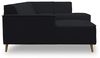 DOMO Collection Jules Wohnlandschaft, Skandinavisches Sofa mit Federkern, Couch in U-Form, schwarz, 159 x 333 x 191 cm Bild 4