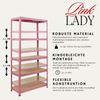 PROREGAL® Schwerlastregal Lagerregal Wohnregal Designregal 180x90x40cm Fachlast 175kg 5 Ebenen, Wunderschönes stillvolles Schwerlastregal in Pink, Gelb oder Mintgrün Bild 4