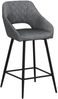 HOMCOM Barhocker Bistrohocker mit Fußstütze (Thekenhocker, 2 St, Barstühle), Stahl Grau 50 x 53 x 94 cm Bild 5