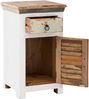 Bad-Unterschrank Perth weiß 46x80x43 cm massivum aus recyceltem Massivholz Landhausstil Vintage Badkommode Altholz rustikal klein Bild 4
