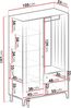 'Mirkosa' Garderobe-Set, Holz Cashmere, 197 x 33 x 105 cm Bild 3