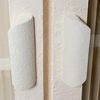 DRW Konsolentisch mit 2 Türen aus MDF und weißem Glas, 80 x 38 x 83 cm Bild 4
