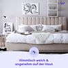 Wolkenfeld Bettwäsche Renforcé Bettwäsche Baumwolle - Natürlich weiches Schlafgefühl, Renforcé, 3 teilig, 135x200 cm, 155x220 & Übergrößen I inkl. Kissenbezüge 80x80 I uni Bild 2