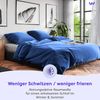 Wolkenfeld Bettwäsche Renforcé Bettwäsche Baumwolle - Natürlich weiches Schlafgefühl, Renforcé, 3 teilig, 135x200 cm, 155x220 & Übergrößen I inkl. Kissenbezüge 80x80 I uni Bild 4