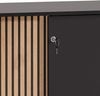 Lomadox Aktenschrank HUNTSVILLE-80 Büroschrank abschließbar modern in schwarz mit Akustikpaneel-Optik Bild 3