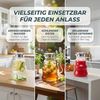 Relaxdays Glaskaraffe mit Deckel & Henkel Bild 2