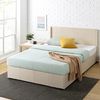 Zinus Maddon Bett 160x190 cm – Bettgestell 31 cm hoch mit Stauraum unter dem Bett – Ottomane mit Gasdruckfeder – gepolsterter Bettrahmen mit Stauraum – Beige Bild 4