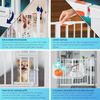 KIDIZ® Absperrgitter zum Klemmen mit Katzenklappe, Türschutzgitter, Autoclose Kinder Treppengitter ohne Bohren | 90° Stopp Schutz, schwenkbar, Treppenschutzgitter Orange, 102-108 cm Bild 3