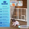KIDIZ® Absperrgitter zum Klemmen mit Katzenklappe, Türschutzgitter, Autoclose Kinder Treppengitter ohne Bohren | 90° Stopp Schutz, schwenkbar, Treppenschutzgitter Orange, 102-108 cm Bild 2