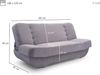 MOEBLO Schlafsofa Pafos, Sofa Kippsofa Klappsofa Click-Clack, Couch Polstermöbel Sitzmöbel Wohnzimmermöbel 2-Sitzer-Sofa Stoffsofa, mit Relaxfunktion Bild 3