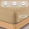 Buymax® Spannbettlaken 180x200 cm Baumwolle 100% Spannbetttuch Bettlaken Jersey, Matratzenhöhe bis 25 cm, Farbe Sand Bild 3