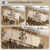 HOMCOM Klapptisch 180-260 x 90 cm (Tisch, 1-St, Küchentisch), Esszimmertisch für kleine Räume, Esszimmer, Eiche Bild 4