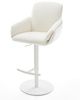 Barstuhl Luan-Flex Bouclé Soft Beige Drehfuß höhenverstellbar Metall Weiß Bild 2