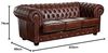 Norwin Sofa 3-Sitzer Wischleder Braun Buche Nussbaumfarben Bild 2