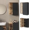 Badschrank Karen Sonoma/Anthrazit 50 x 75 cm mit Tür und offenen Fächern Vicco Bild 4