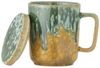 CREATIVE COLLECTION Yuma Becher m/Deckel und Teesieb Bunt Steingut Bild 4