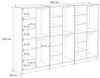 MOEBLO Drehtürenschrank Minewra 300 (Kleiderschrank 6-türig Schrank Garderobe Schlafzimmer, mit Glastüren) Bild 3
