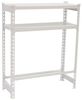 Simon Rack Getränkekistenregal für 2 Kisten, 1000 x 800 x 300 mm, Weiss, Freistehendes Metallregal für Wasserkisten, Bierkisten oder Getränkekisten, Für Küche, Garage oder Keller Bild 3