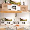 IRONCK TV Schrank Ausziehbar 160–200cm, Lowboard für Fernseher 30-75 Zoll, Drehbar Eck Fernsehschrank Holz, 2 Türen und verstellbaren Stauraum, Modern TV Board Fernsehtisch für Wohnzimmer, Weiß Bild 4