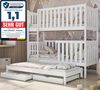 Kids Collective Etagenbett Kinderbett Hochbett 80x180, 90x200 cm mit Ausziehbett Lattenrost, Ausziehfunktion, 2 Schubladen, extra hoher Rausfallschutz, 200x90 cm Bild 2