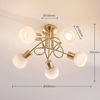 Lindby Deckenleuchten Elaina, Glas Gold / Messing IP20, 5 x 5 W LED Bild 4