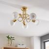 Lindby Deckenleuchten Elaina, Glas Gold / Messing IP20, 5 x 5 W LED Bild 2