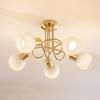 Lindby Deckenleuchten Elaina, Glas Gold / Messing IP20, 5 x 5 W LED Bild 3