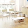 HOMCOM Essgruppe Esstisch mit 2 Stühlen, Bank, (Esszimmergruppe, 4-tlg, Küchentisch-Set), für kleine Räume, Küche, Wohnzimmer, Eiche Bild 3